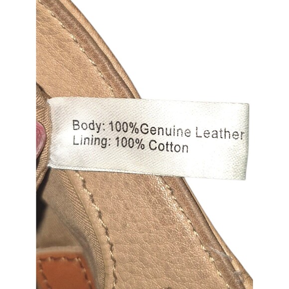 Hobo Taupe Pier Leather Purse Small Crossbody Lightweight Bag Adjustable Strap - Picture 4 of 7